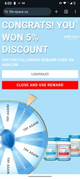 LSGOOGLE5 coupon verification screenshot