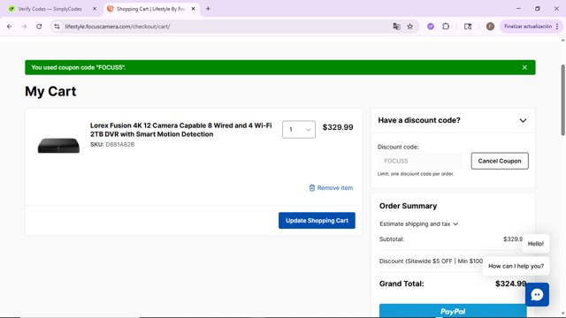 Lifestyle by Focus checkout page showing Lifestyle by Focus coupon code box | Screenshot taken by SimplyCodes community member on Jul 23, 2025