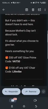 VAT50 coupon verification screenshot