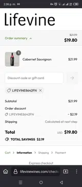 lifevine8642fn coupon verification screenshot