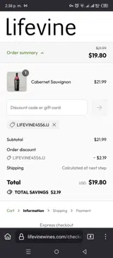 lifevine4556jj coupon verification screenshot