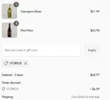 STORE20 coupon verification screenshot