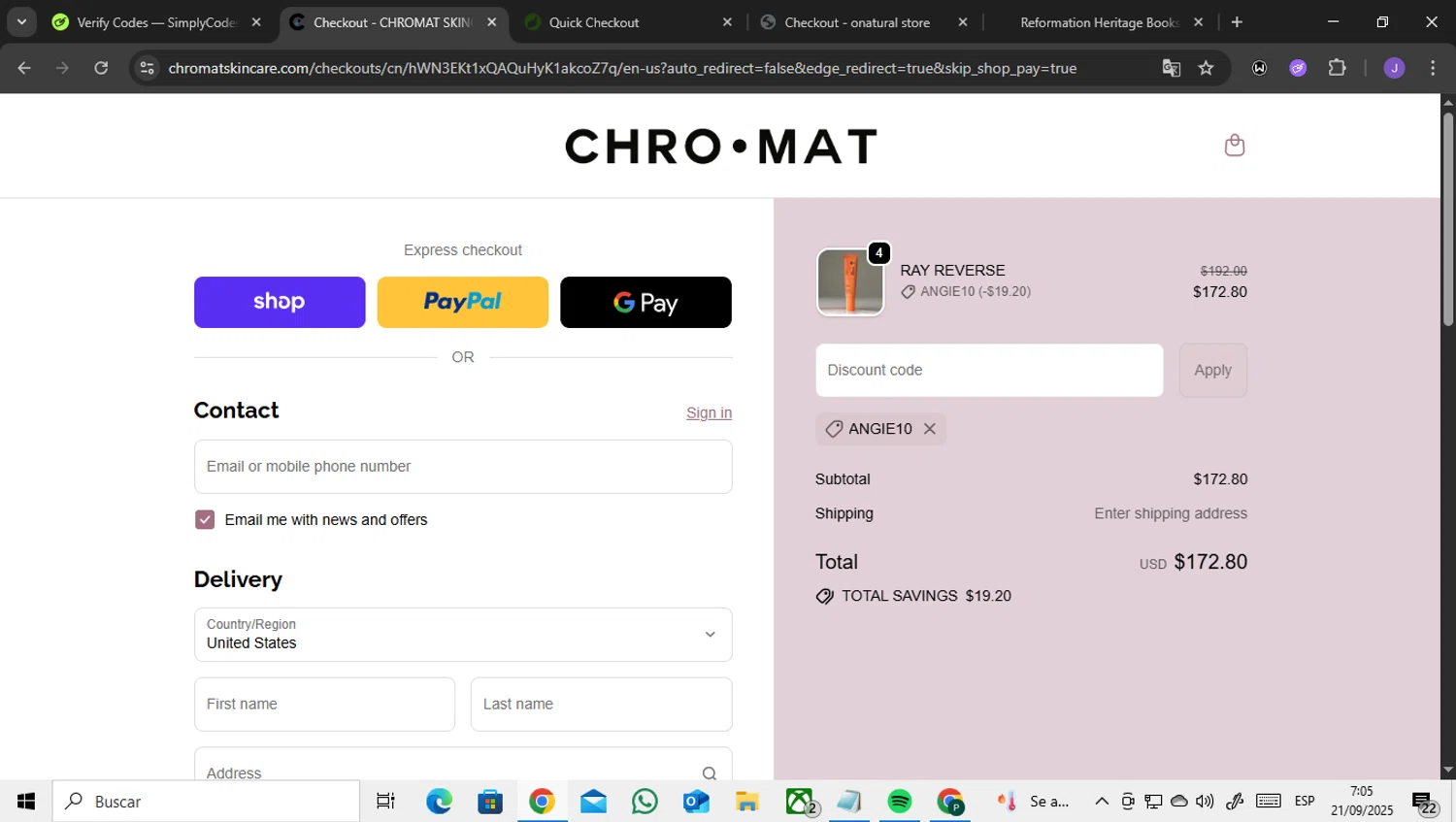 LIFTLAB discount code screenshot showing code ANGIE10 applied at LIFTLAB checkout page. Uploaded by SimplyCodes community member ENCARAMESSI on Sep 21, 2025