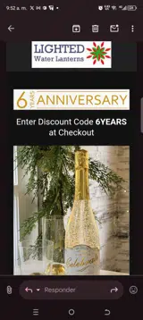 Lighted Water Lanterns coupon verification screenshot