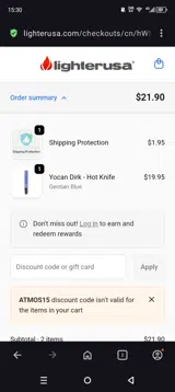Lighter USA coupon verification screenshot