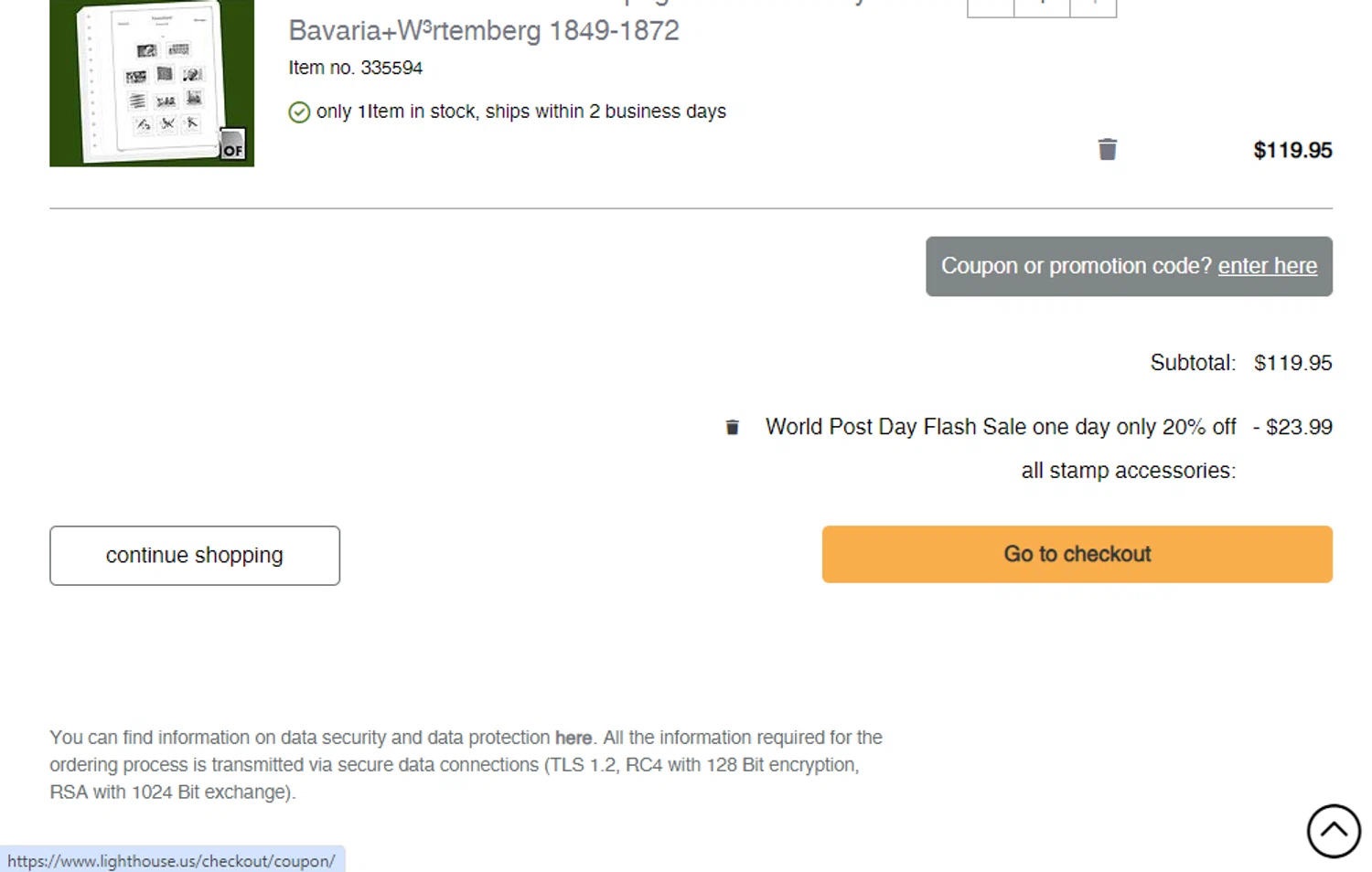 Lighthouse checkout page showing Lighthouse promo code box | Screenshot taken by SimplyCodes community member on Oct 9, 2024