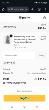 SV10 coupon verification screenshot