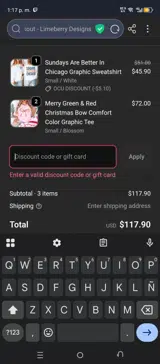 BOOJEE coupon verification screenshot