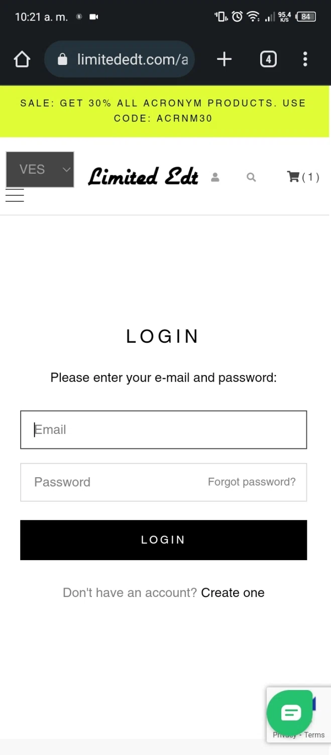 Limited Edt checkout page showing Limited Edt promo code box | Screenshot taken by SimplyCodes community member on Aug 24, 2023