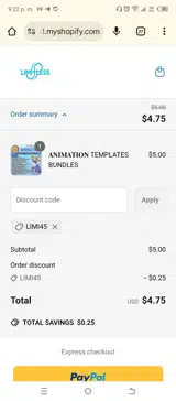Limi45 coupon verification screenshot