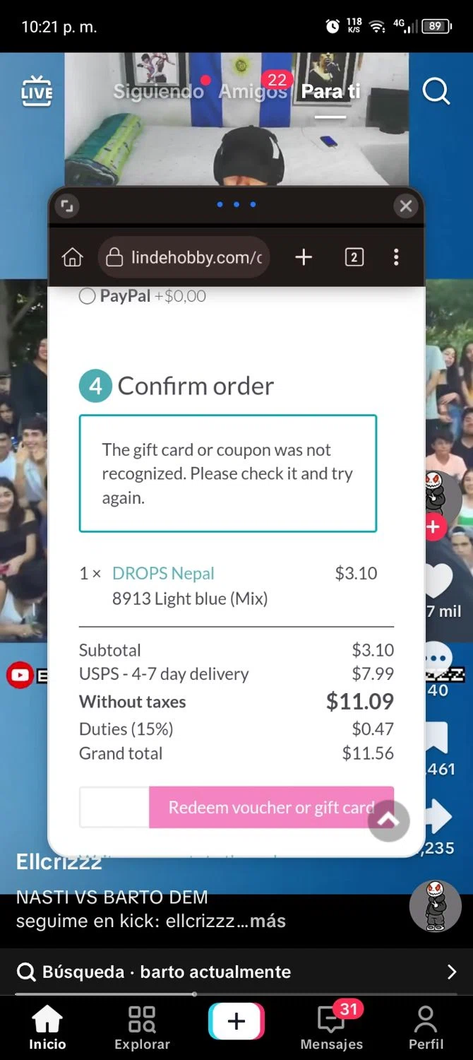 LindeHobby discount code screenshot showing code Duties applied at LindeHobby checkout page. Uploaded by SimplyCodes community member ScanExpert7367 on Nov 5, 2025