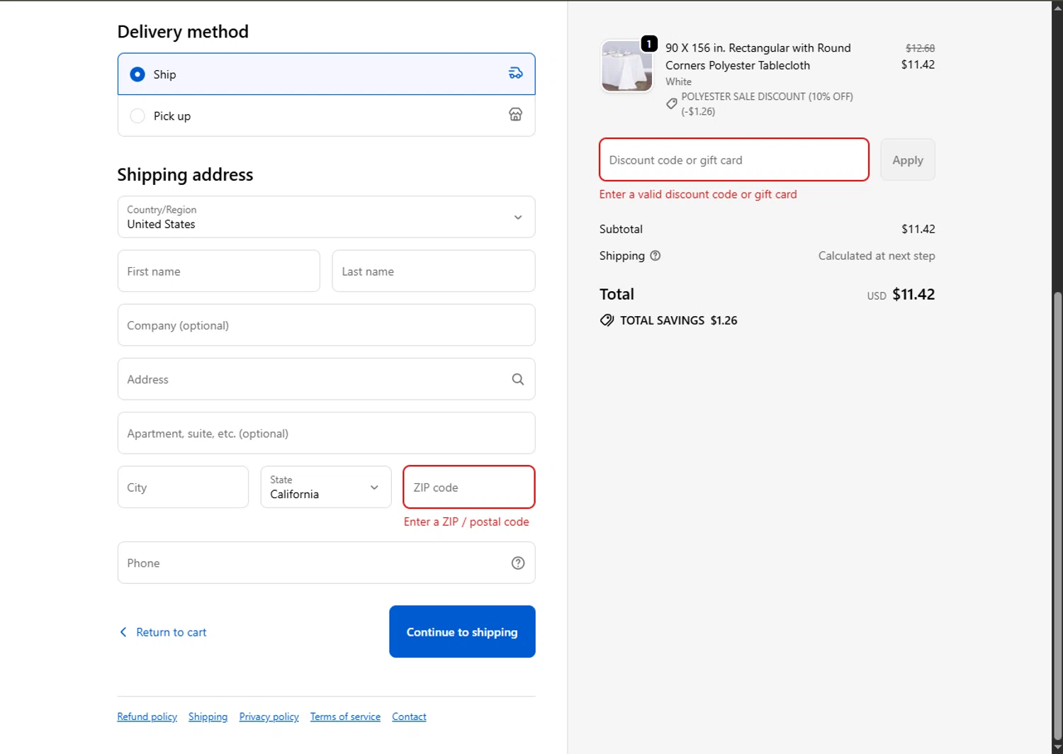 LinenTablecloth discount code screenshot showing code clx21 applied at LinenTablecloth checkout page. Uploaded by SimplyCodes community member SwiftTracker8156 on Sep 23, 2025