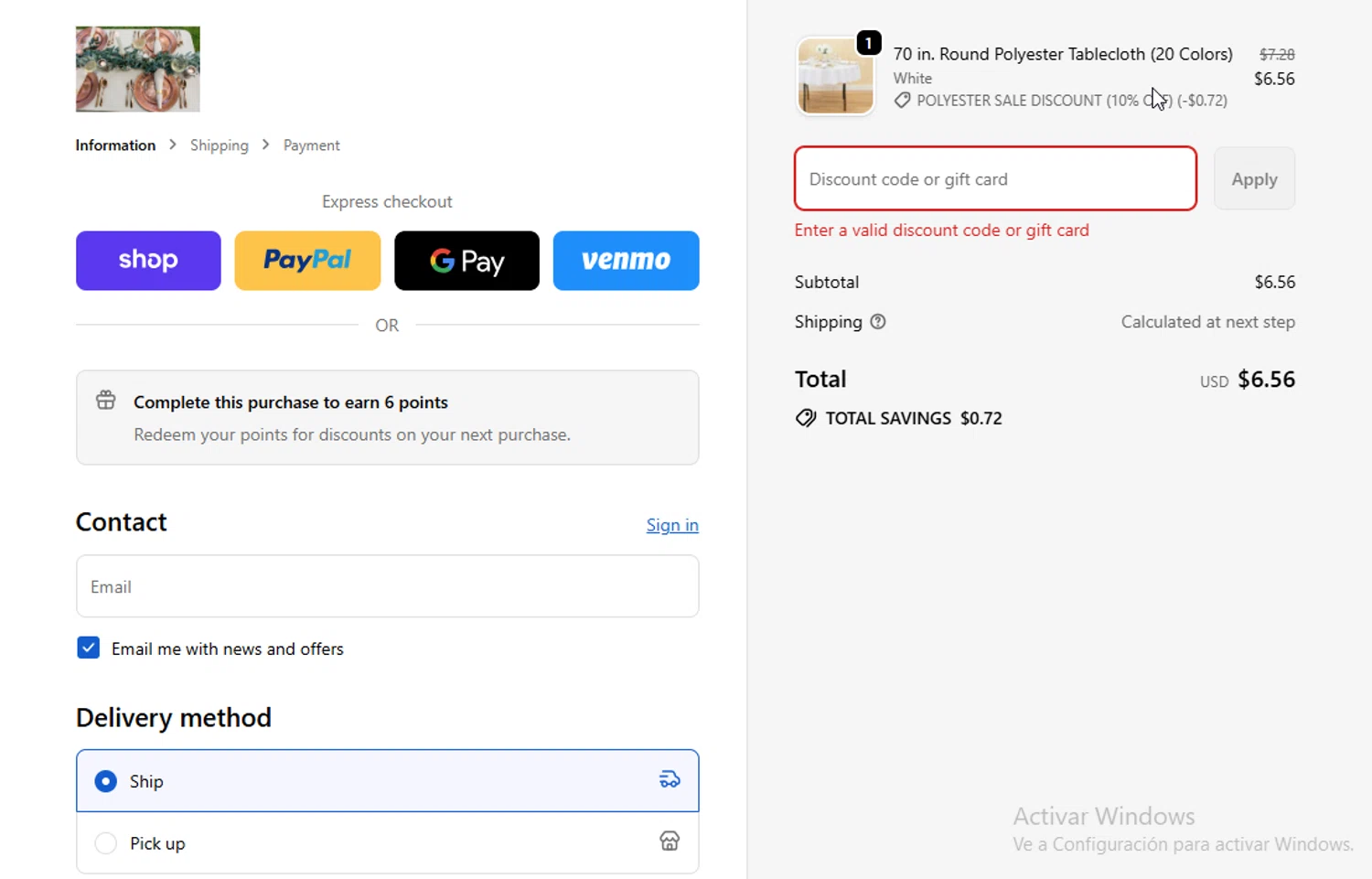 LinenTablecloth discount code screenshot showing code clx21 applied at LinenTablecloth checkout page. Uploaded by SimplyCodes community member ligthYA on Sep 23, 2025