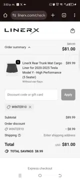 Winter10 coupon verification screenshot