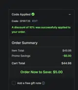 SPIRIT26 coupon verification screenshot