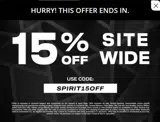 SPIRIT15OFF coupon verification screenshot