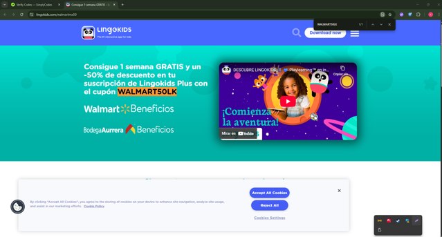 Lingokids checkout page showing Lingokids promo code box | Screenshot taken by SimplyCodes community member on Jun 20, 2025