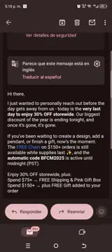 LINK Necklaces coupon verification screenshot