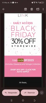 LINK Necklaces coupon verification screenshot