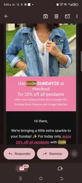 LINK Necklaces coupon verification screenshot
