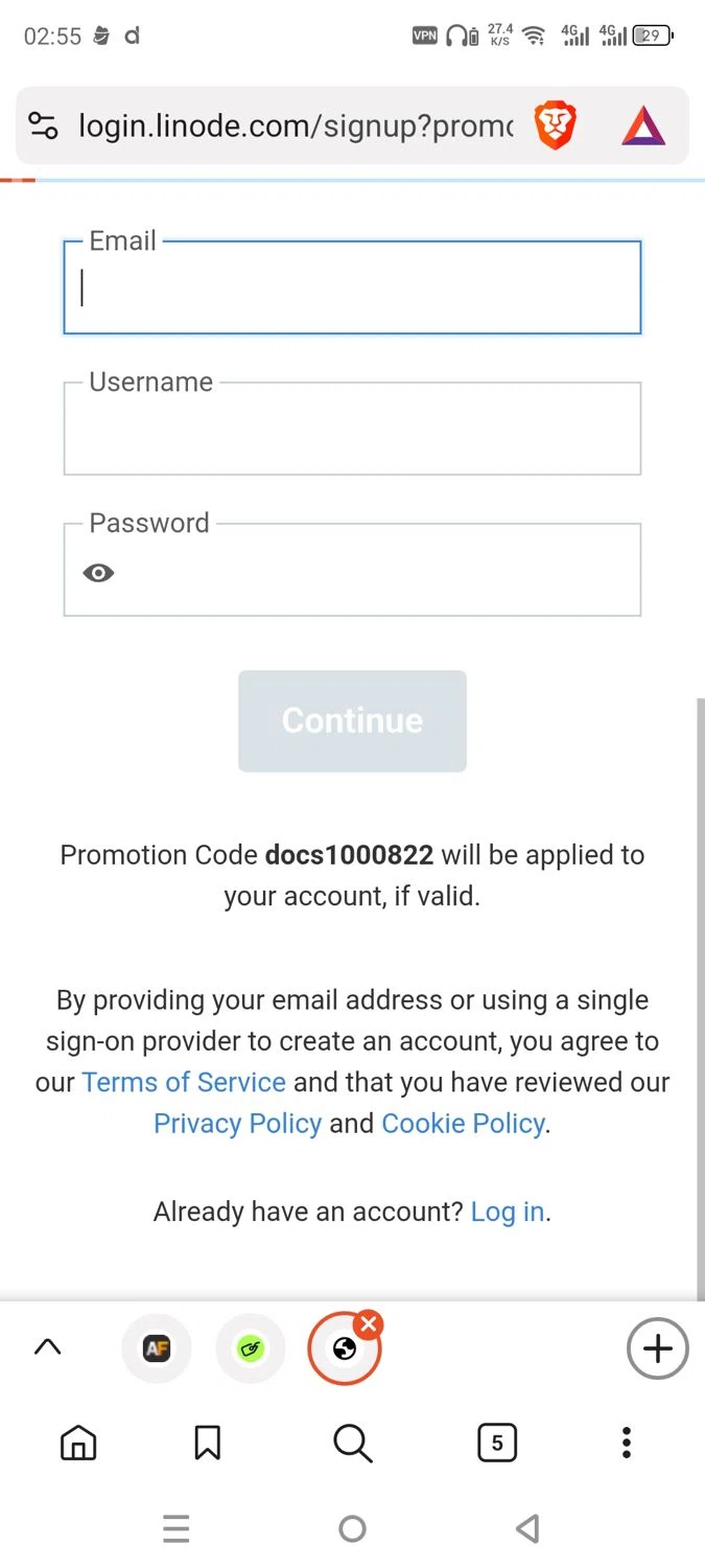 Linode promo code screenshot showing code docs1000822 applied at Linode checkout page. Uploaded by SimplyCodes community member dayselis15 on Oct 24, 2025