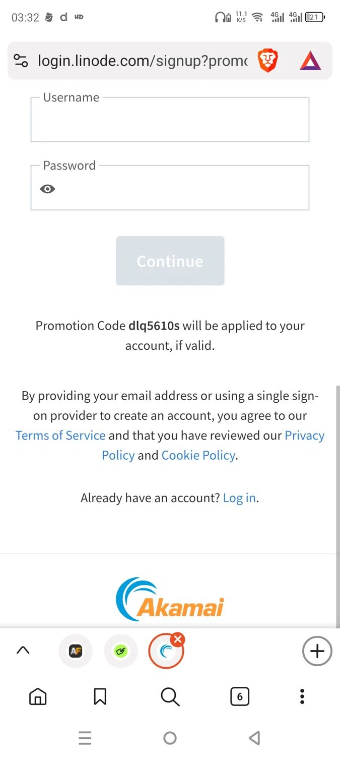 Linode promo code screenshot showing code dlq5610s applied at Linode checkout page. Uploaded by SimplyCodes community member dayselis15 on Oct 24, 2025