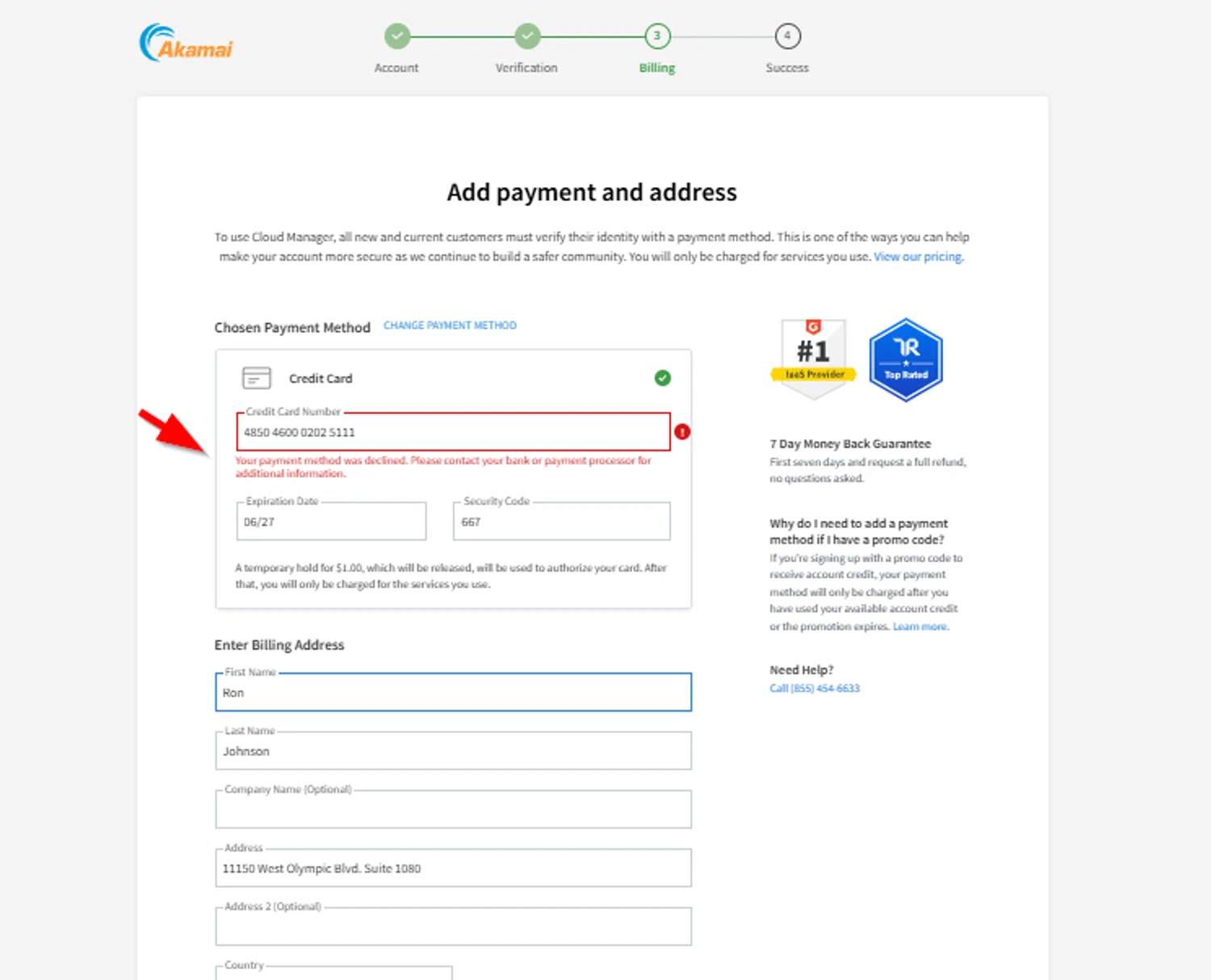 Linode promo code screenshot showing code docs080123 applied at Linode checkout page. Uploaded by SimplyCodes community member SimplyCVerlie on Feb 19, 2025