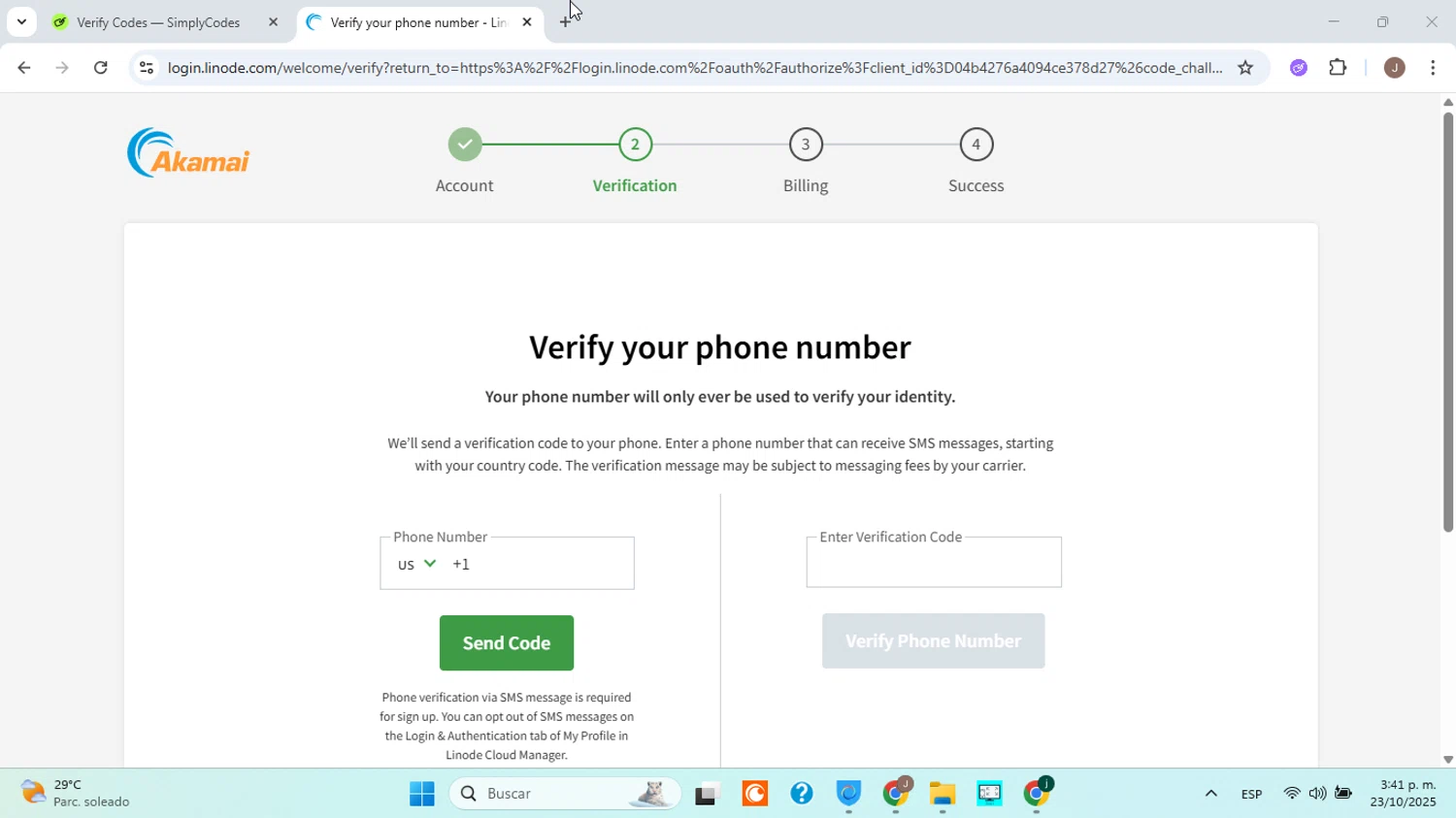 Linode promo code screenshot showing code 39a0c2f45a applied at Linode checkout page. Uploaded by SimplyCodes community member ABHF23 on Oct 23, 2025