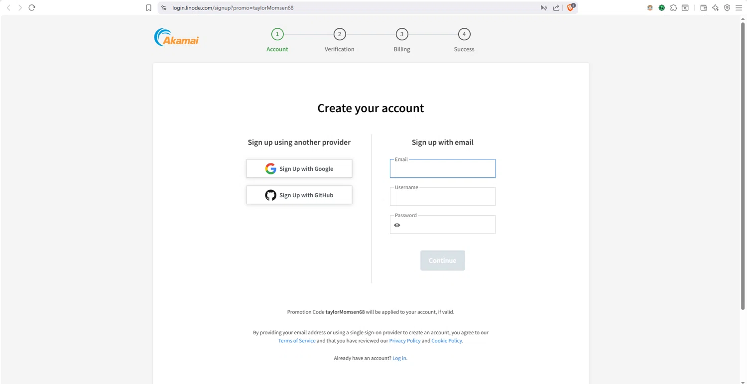 Linode promo code screenshot showing code taylorMomsen68 applied at Linode checkout page. Uploaded by SimplyCodes community member dayselis15 on Dec 28, 2025