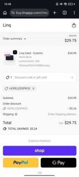HOPELESSPROS coupon verification screenshot