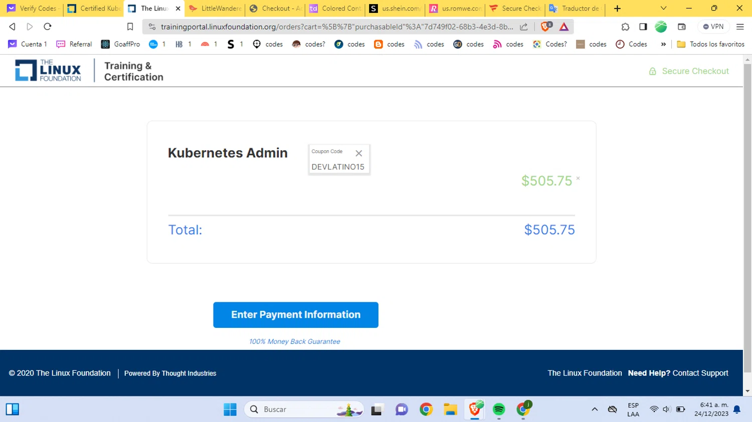 how to use Linux Foundation coupons