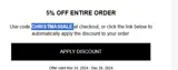 CHRISTMAS5ALE coupon verification screenshot