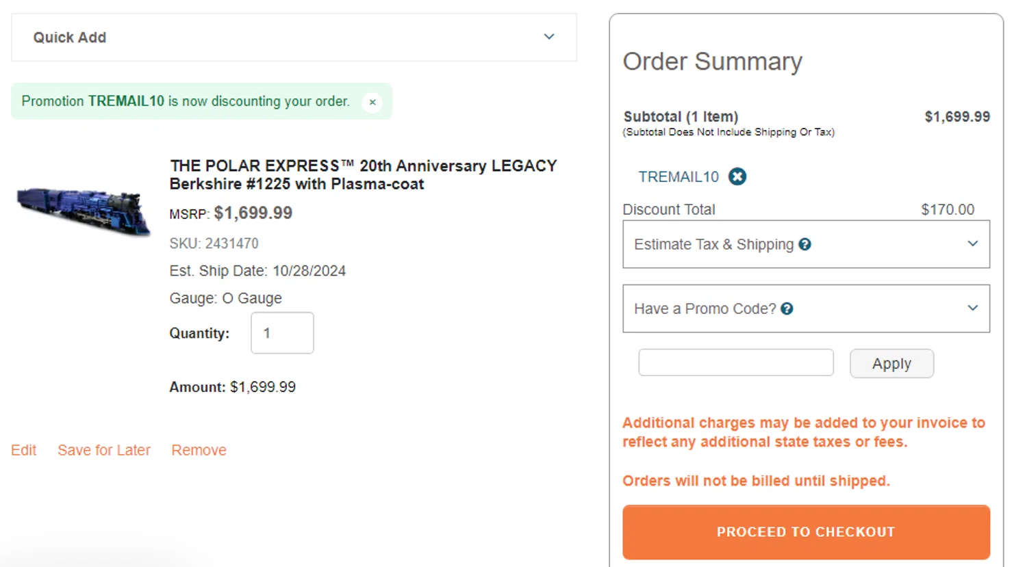 where to use Lombard Hobbies promo code box