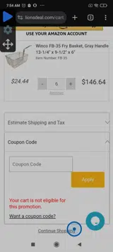 LionsDeal coupon verification screenshot