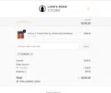 Lion's Roar Store coupon verification screenshot