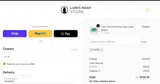Lion's Roar Store coupon verification screenshot
