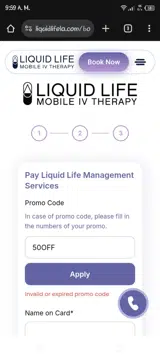 50OFF coupon verification screenshot