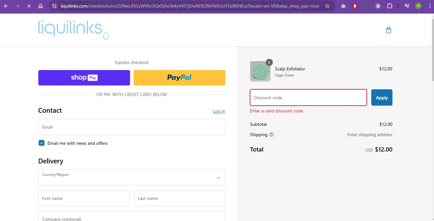 liquilinks promo code screenshot showing code KATIE15 applied at liquilinks checkout page. Uploaded by SimplyCodes community member eduardolopez on Feb 27, 2025