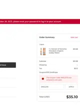 JINGLE10 coupon verification screenshot