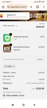 ADBZ5 coupon verification screenshot