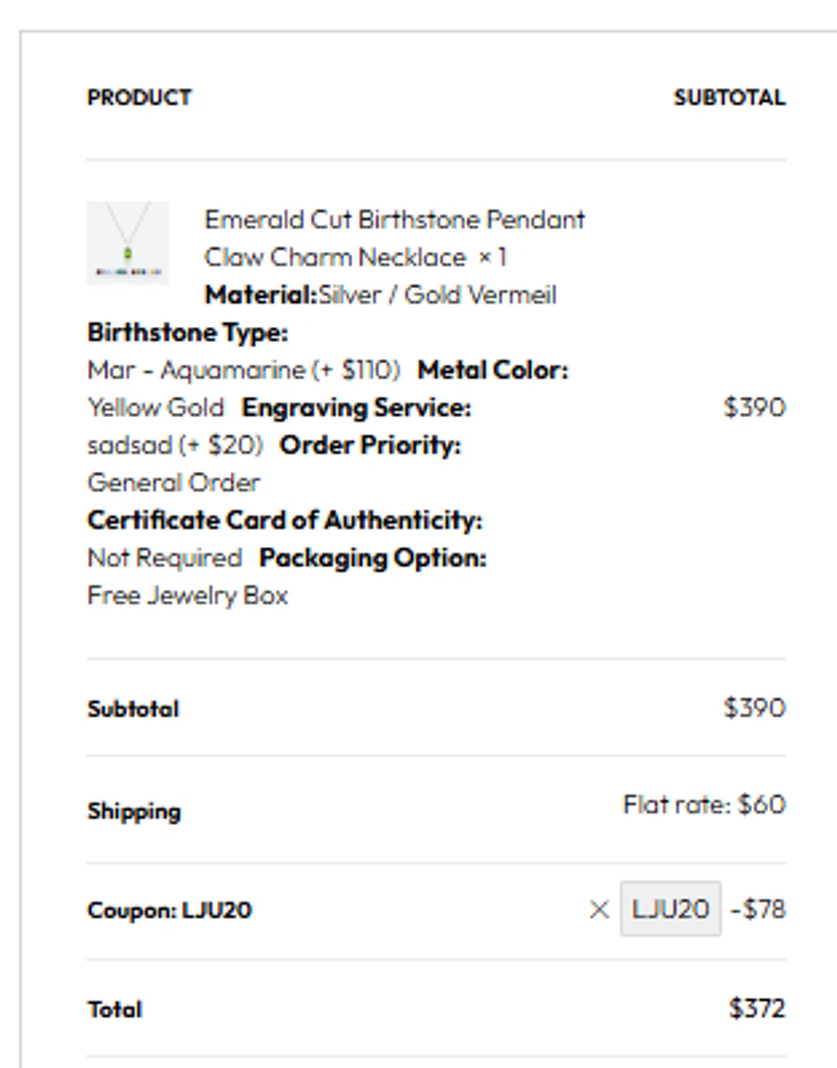 LisaJewelryUS checkout page showing LisaJewelryUS promo code box | Screenshot taken by SimplyCodes community member on Aug 25, 2025