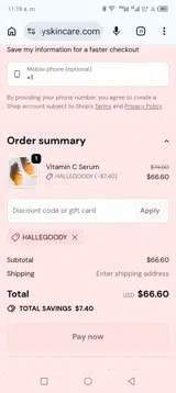 Hallegoody coupon verification screenshot