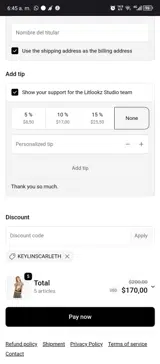 KEYLINSCARLETH coupon verification screenshot