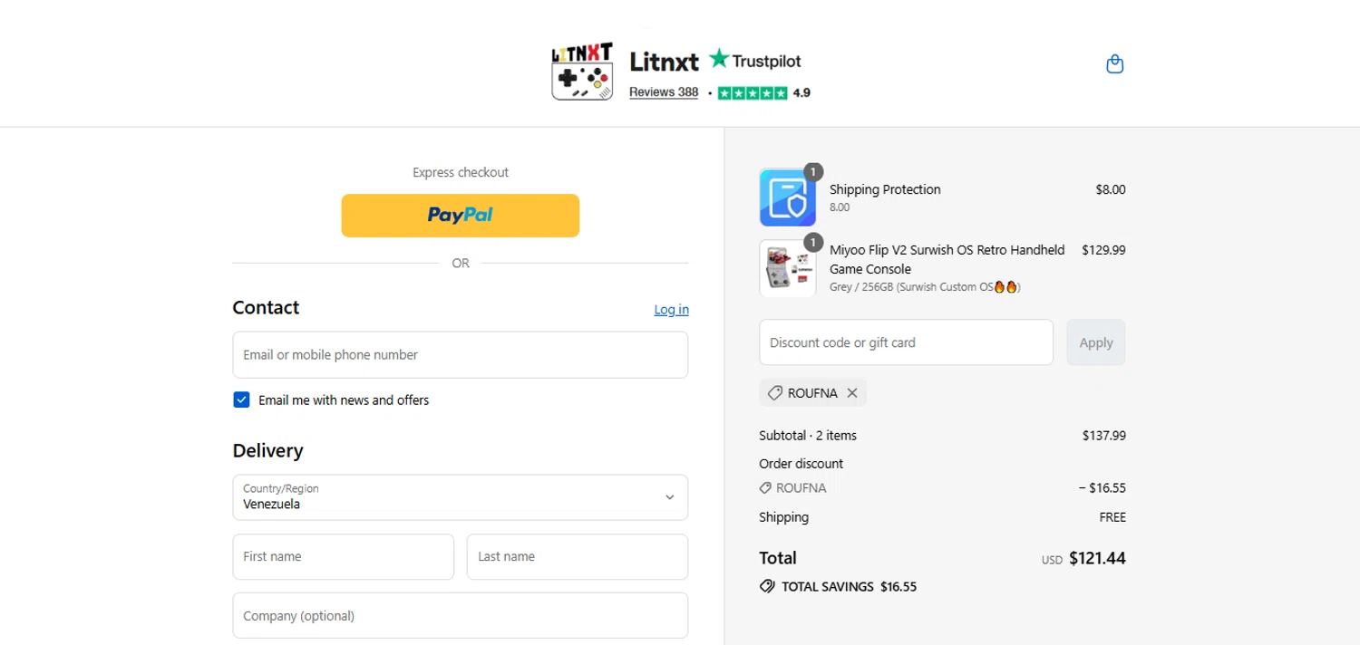 LITNXT coupon code screenshot showing code ROUFNA applied at LITNXT checkout page. Uploaded by SimplyCodes community member juanisaac on Aug 29, 2025
