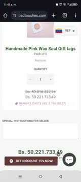 BANKHOLIDAY15 coupon verification screenshot