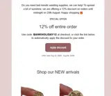 BANKHOLIDAY12 coupon verification screenshot