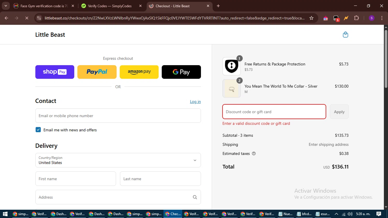 Little Beast discount code screenshot showing code Scoutthedox applied at Little Beast checkout page. Uploaded by SimplyCodes community member ShieldWarden7838 on May 1, 2025