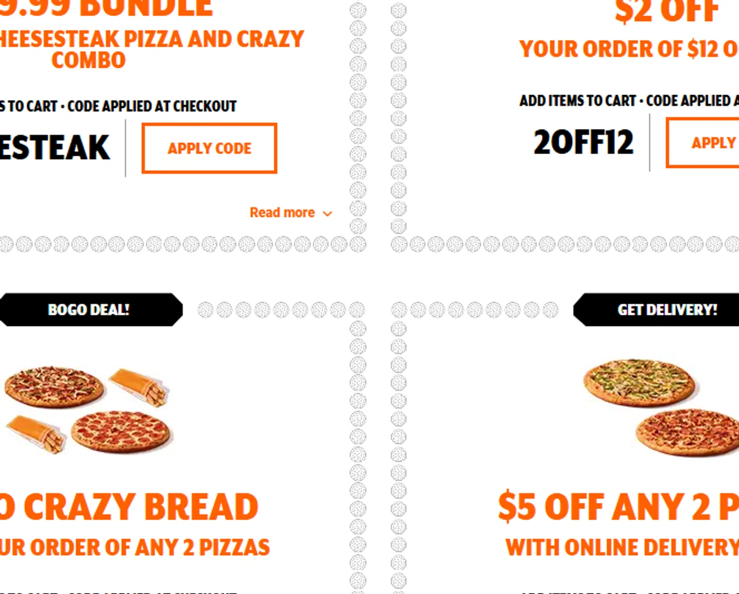 Little Caesars promo code screenshot showing code HANGTEN applied at Little Caesars checkout page. Uploaded by SimplyCodes community member ITSO1676764508225 on Oct 10, 2025