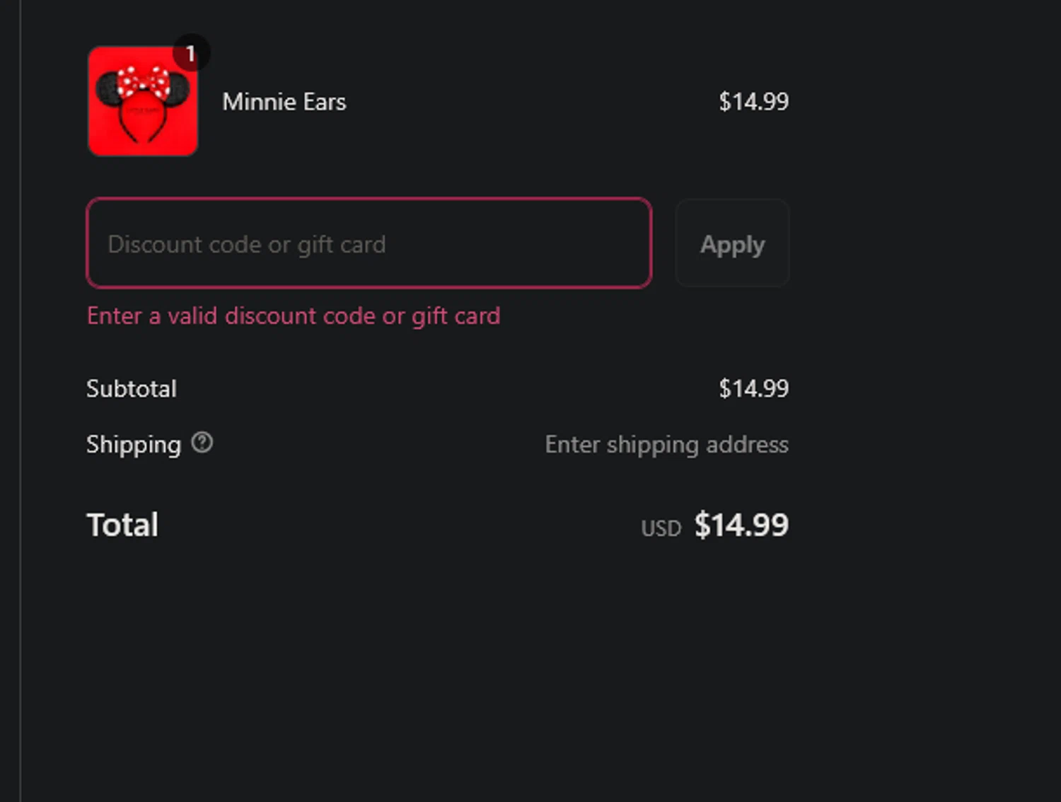 Little Ears Boutique discount code screenshot showing code FLASH10 applied at Little Ears Boutique checkout page. Uploaded by SimplyCodes community member xocelot44x on Aug 25, 2025