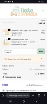 TZVL49KW coupon verification screenshot